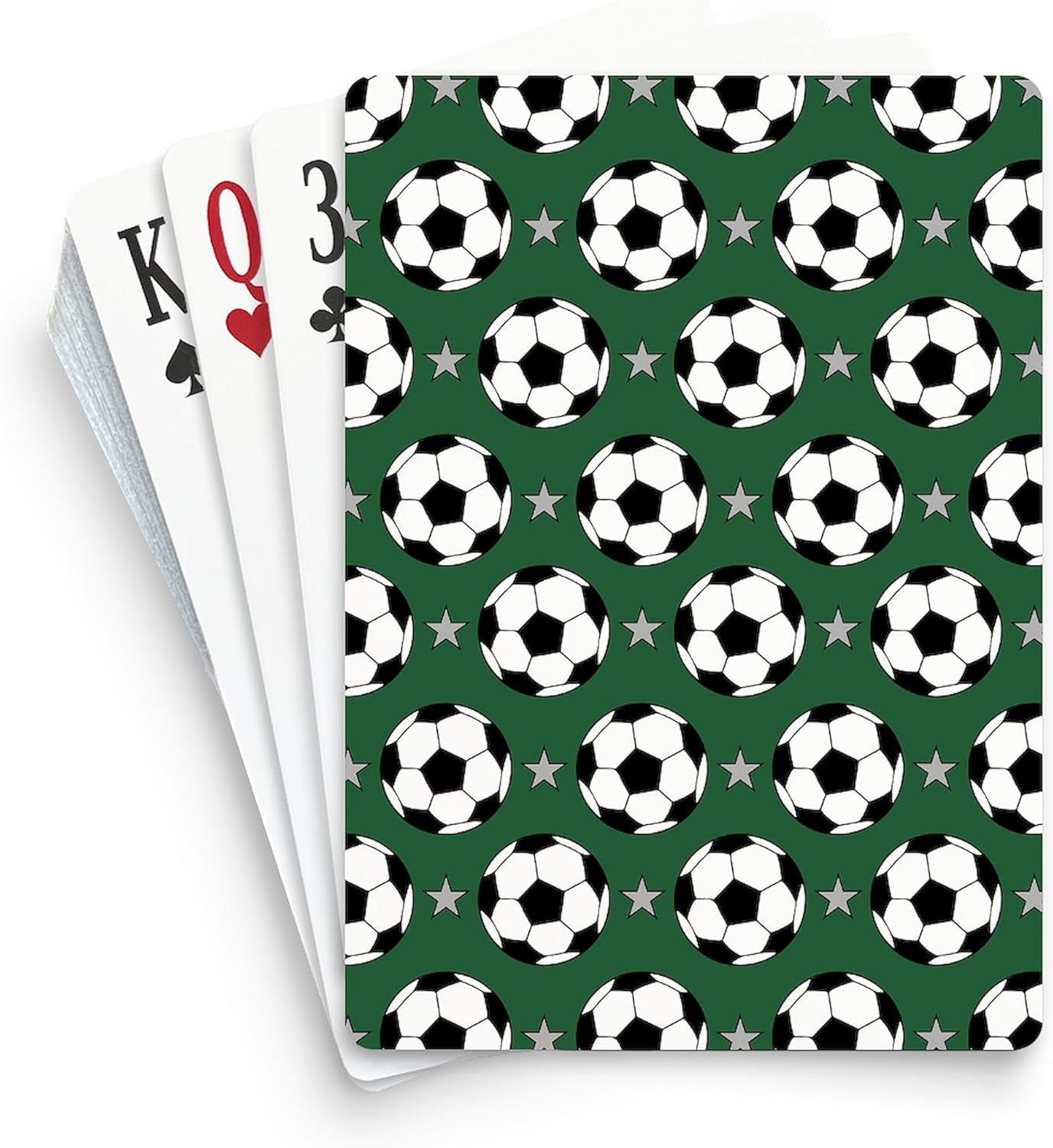 CafePress Soccer and Star Pattern Standard Size Playing Cards