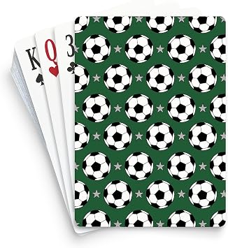 CafePress Soccer and Star Pattern Standard Size Playing Cards