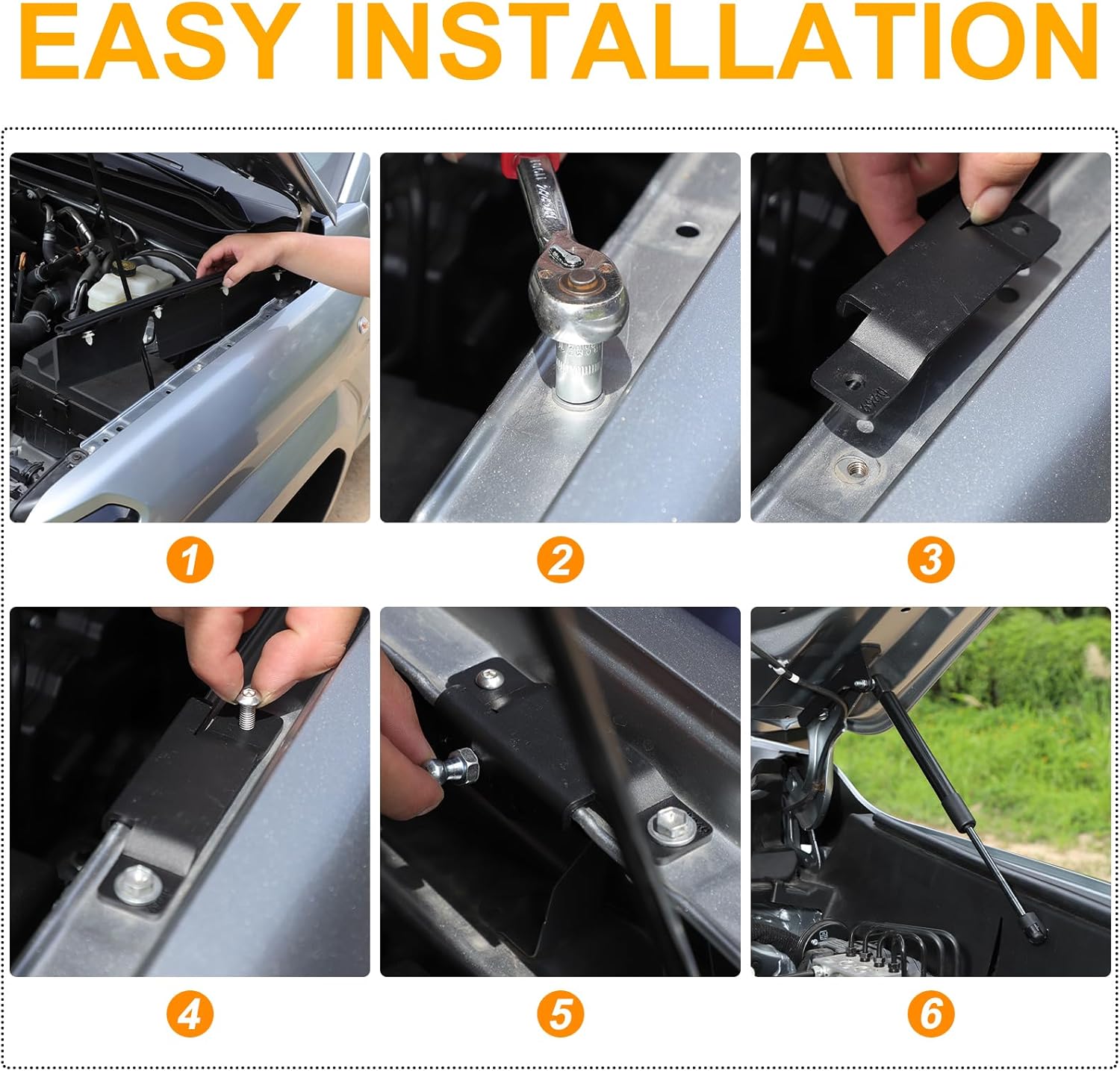 TOYCIDFG Car Hood Struts Lift Support Assist Shock Hydraulic Rod fit Compatible with Toyota Tacoma 2024 2025, Strut Spring Bars Shock Car Accessories