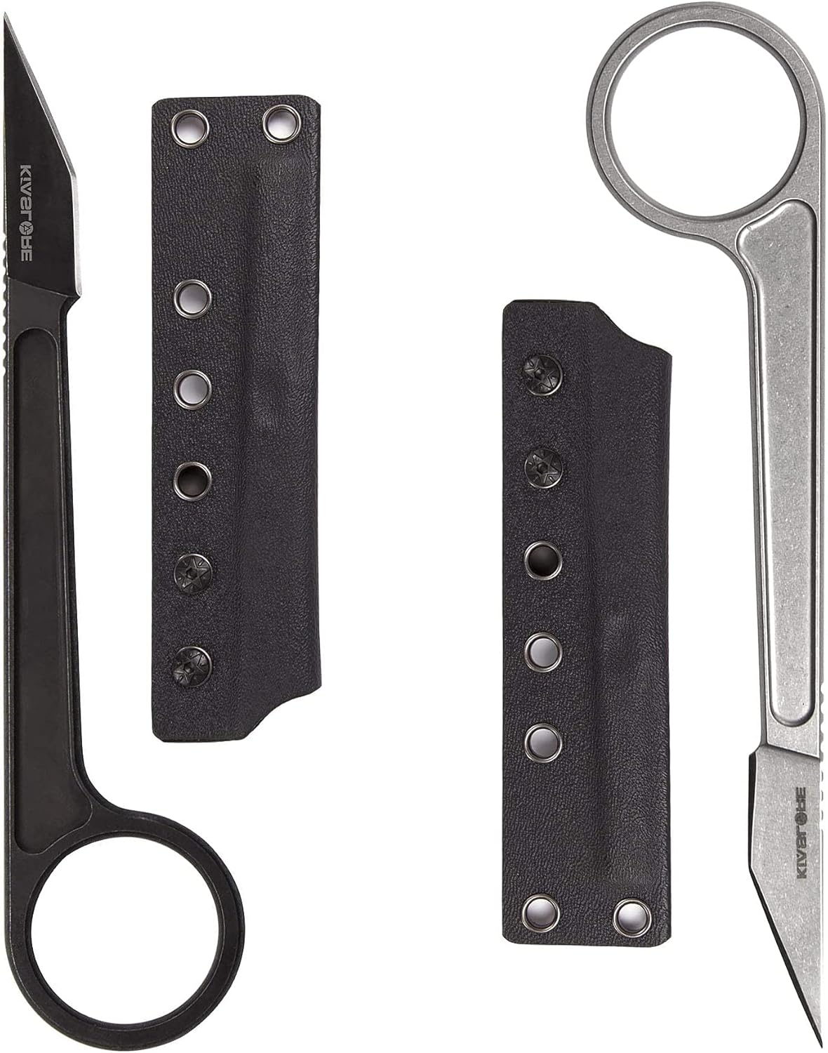 Outdoor Survival Claw Tactical Knife D2 Steel Blade and G10 Steel Handle Sharp Fixed Blade with Sheath Black + Silver 2 in 1 set