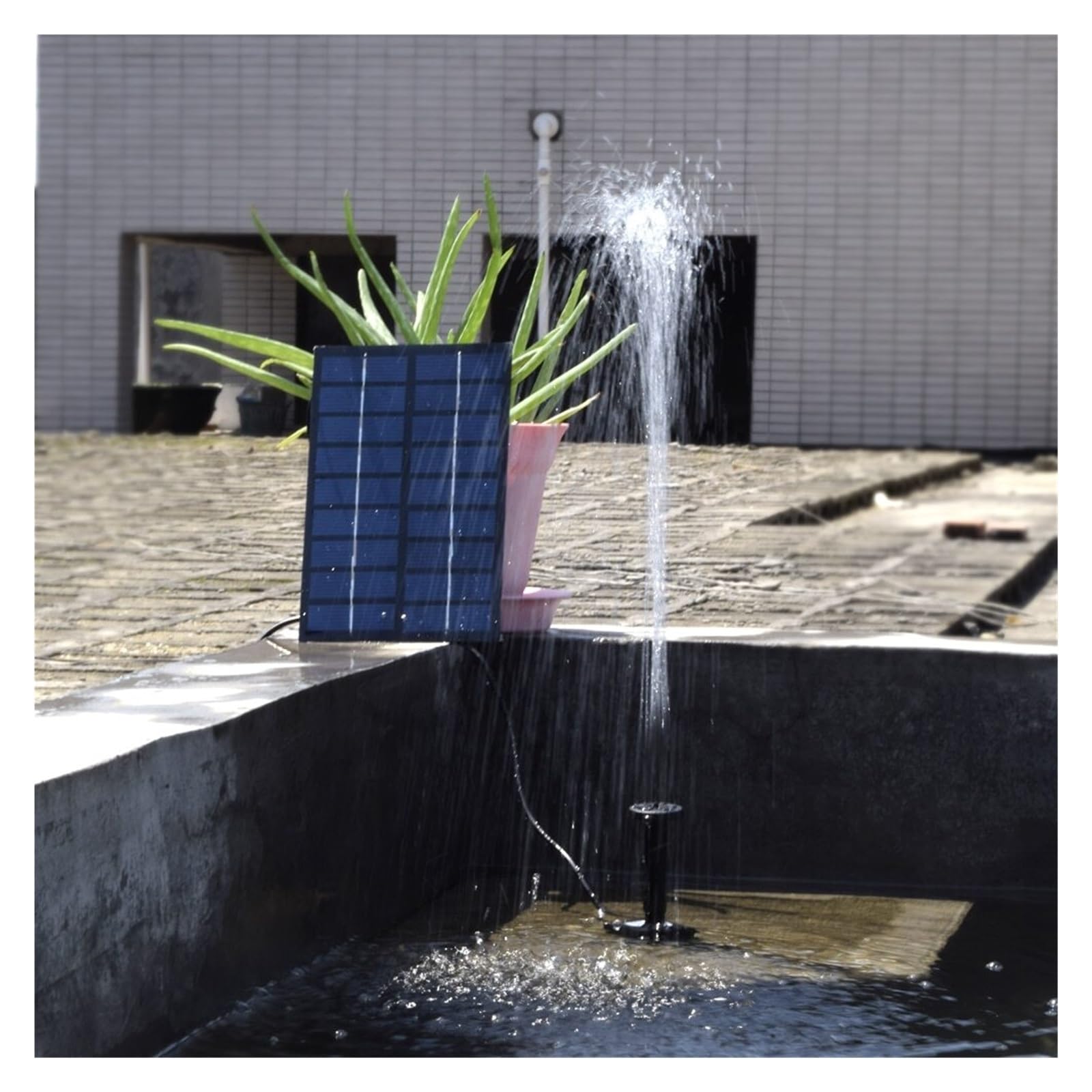 Kit Fontana Galleggiante Pompa Fontana Solare 2.5W - Kit Galleggiante Per Giardino E Laghetto Fontana Giardino Solare