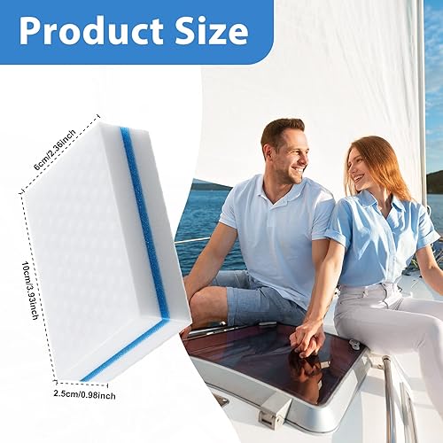 Miniatura 2 de Zubebe 24 piezas de borradores para lancha, pontón, accesorios de barco, esponja, casco de barco, limpiador de cubierta para hombres y mujeres,