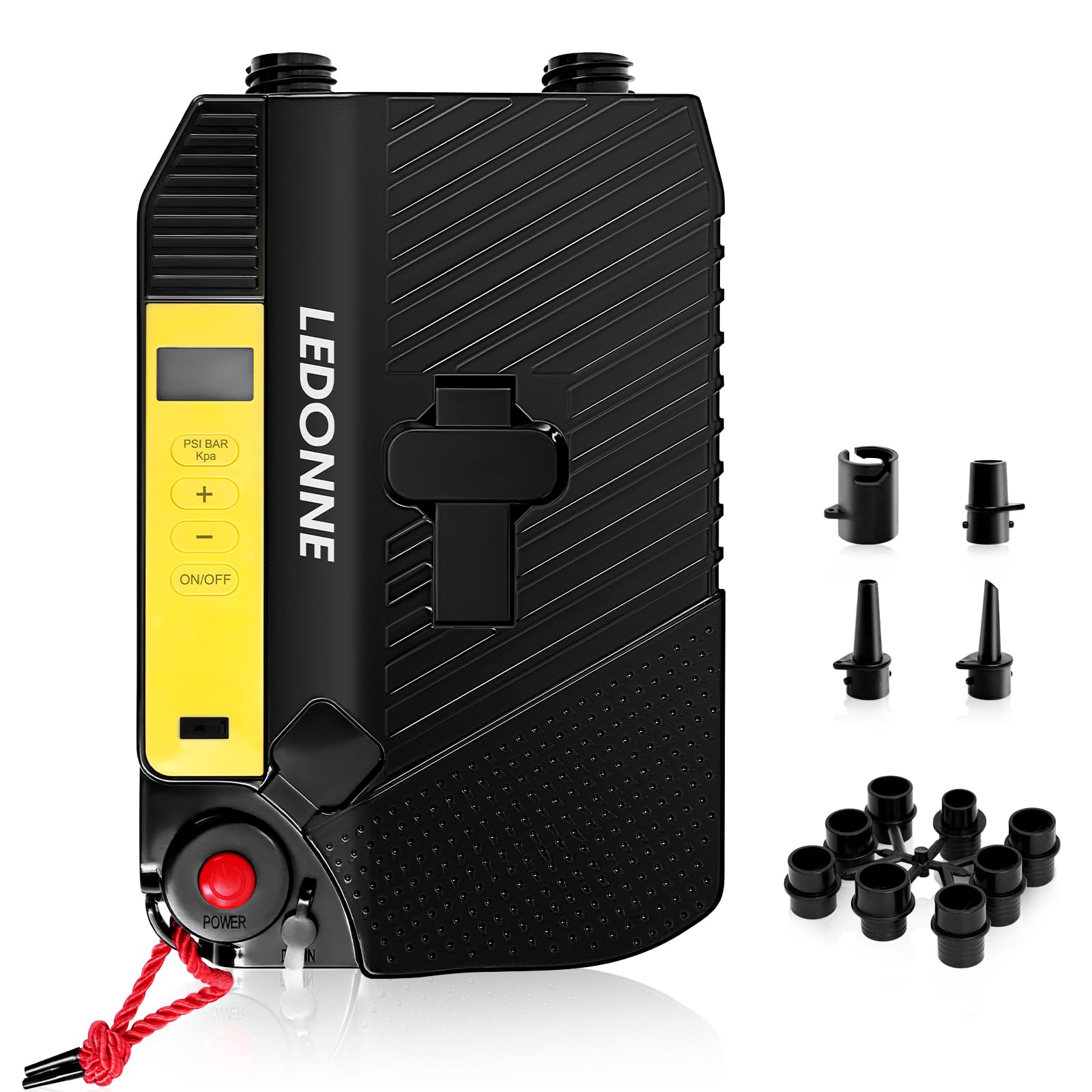SUP Electric Air Pump Portable Electric Pump for SUP with Digital LCD and Power Switch Button Max Pressure17.4 PSI 12V DC Comes with Car Plug and Battery Clamps, Price-Off Promotions