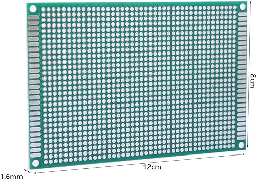 Double Sided PCB Board 10 Pcs Universal Circuit Board PCB Prototyping Printed Circuit Boards Plated Kit for DIY Soldering Electronic Projects 8x12cm