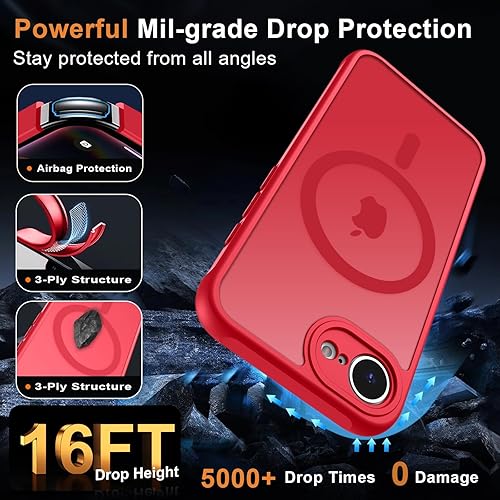 Vista 934 de MOCCA - Funda magnética resistente para iPhone 11 de 6.1 pulgadas, compatible con MagSafe, protector de pantalla de vidrio + protector de lente