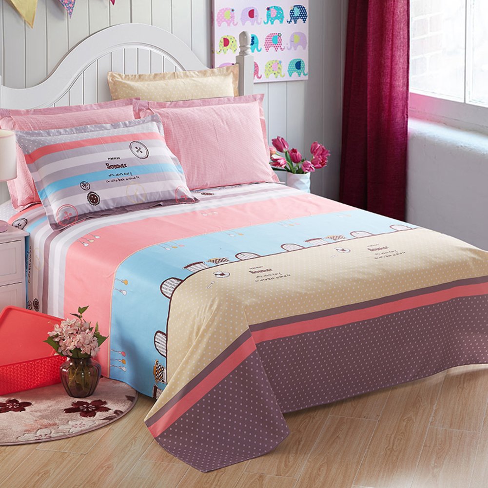 Drap en coton imprimé anti-froid lit une pièce rembourré 200x230