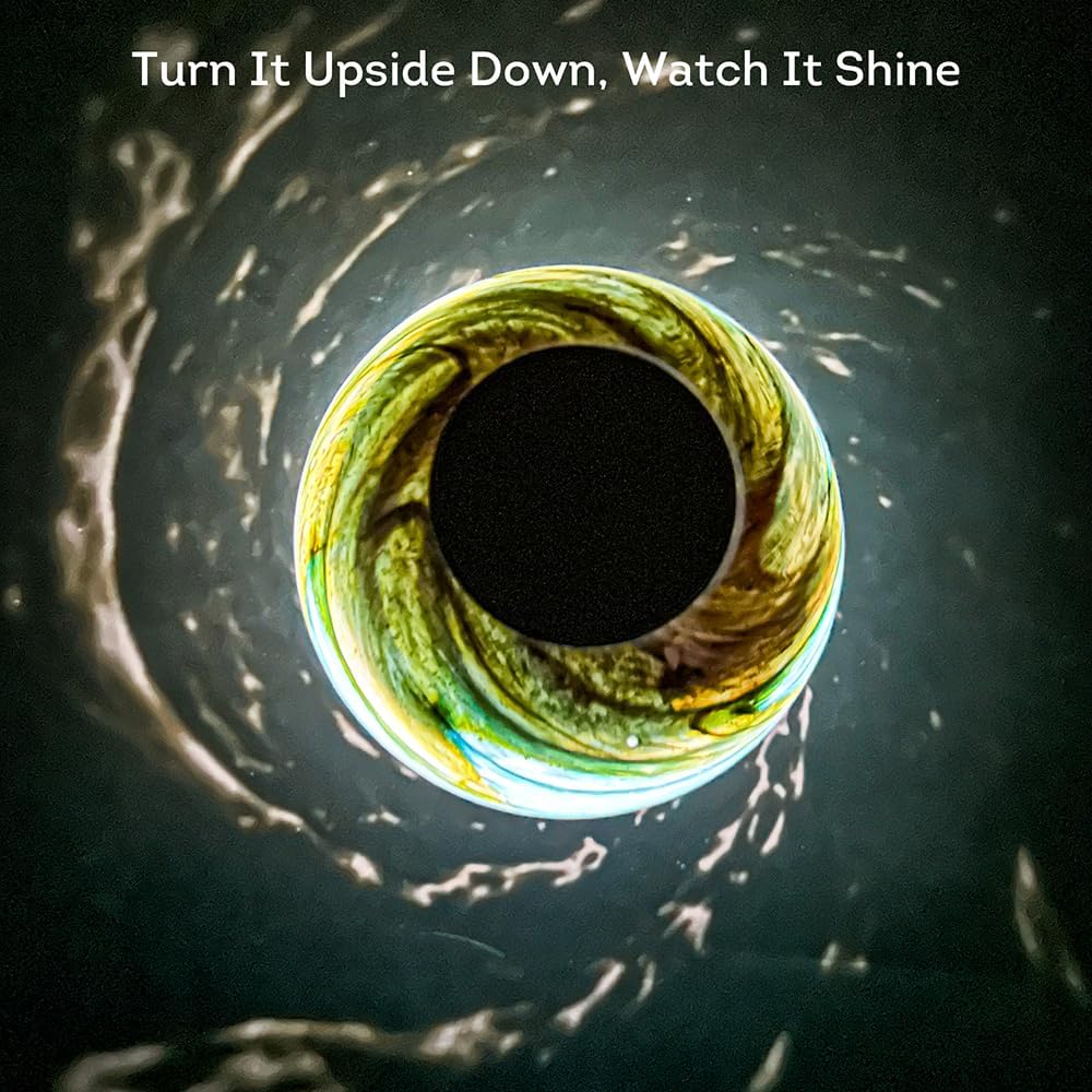 Lily's Home Gazing Ball - 7.68" Glass Globe with Solar Powered Lights - Outdoor Solar Lights for Yard & Patio - Garden Decor - Automatic On/Off Photosensitive Switch - Turquoise