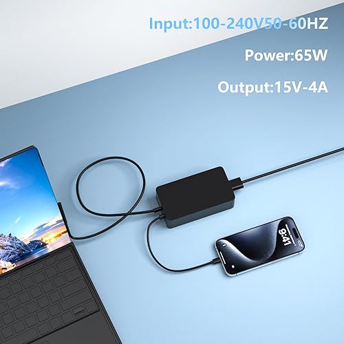 Miniatura 4 de Reemplazo del cargador de portátil Surface Pro de 65 W para Surface Pro, Surface Go, Surface Book Laptop Computer Adaptador de corriente rápida