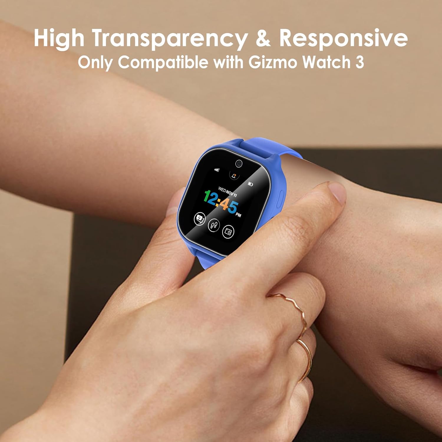 Hianjoo 6-Pack Screen Protector Compatible with Gizmo Watch 3 Smartwatch, Soft TPU Full Coverage Screen Cover Anti-Scratch Clear Film
