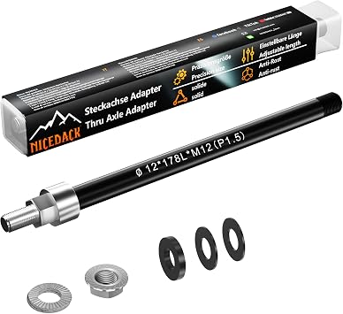 Thru Axle for Bike Trailer | Premium Material, Secure & Stable Towing Replaces Original Bicycle Thru Axle for Direct Hook-Up to Most Bike Trailers