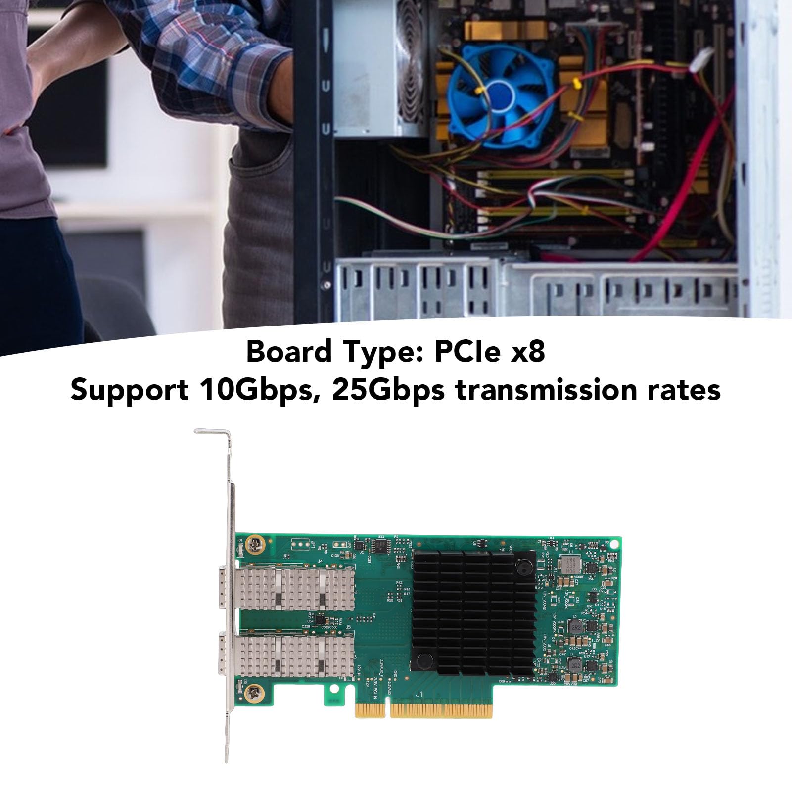 Cryfokt 25G High Speed PCIe Network Card for 10, Low Latency Ethernet