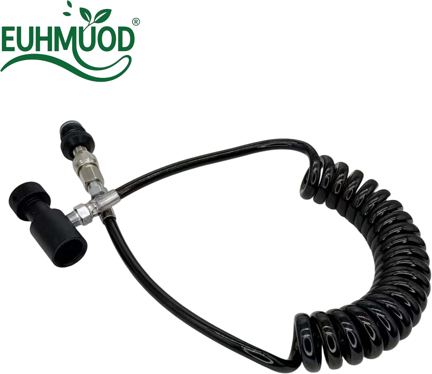 Paintball Tank Remote Coil Replacement for CO₂ & High Pressure Air (HPA) Systems - Heavy Duty Flexible Hose, Quick-Release Fitting for Paintball Markers