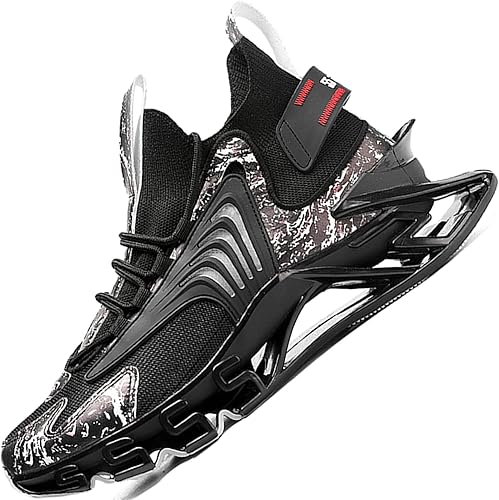 GJUYC Zapatillas deportivas para hombre, zapatos de correr para hombre, para senderismo, senderismo, color negro, blanco, azul, talla de corredor,