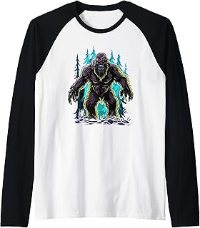 Sasquatch Sneaky Sasquatch Sexy Sasquatch UFO Sasquatch Raglan Baseball Tee