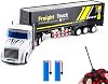 RC Container Truck with Lights, Remote Controlled Toy Vehicles, 17.33 1:32 Scale Remote Control Container Truck with 2 Rechargeable Batteries for 3 Years Old Kids