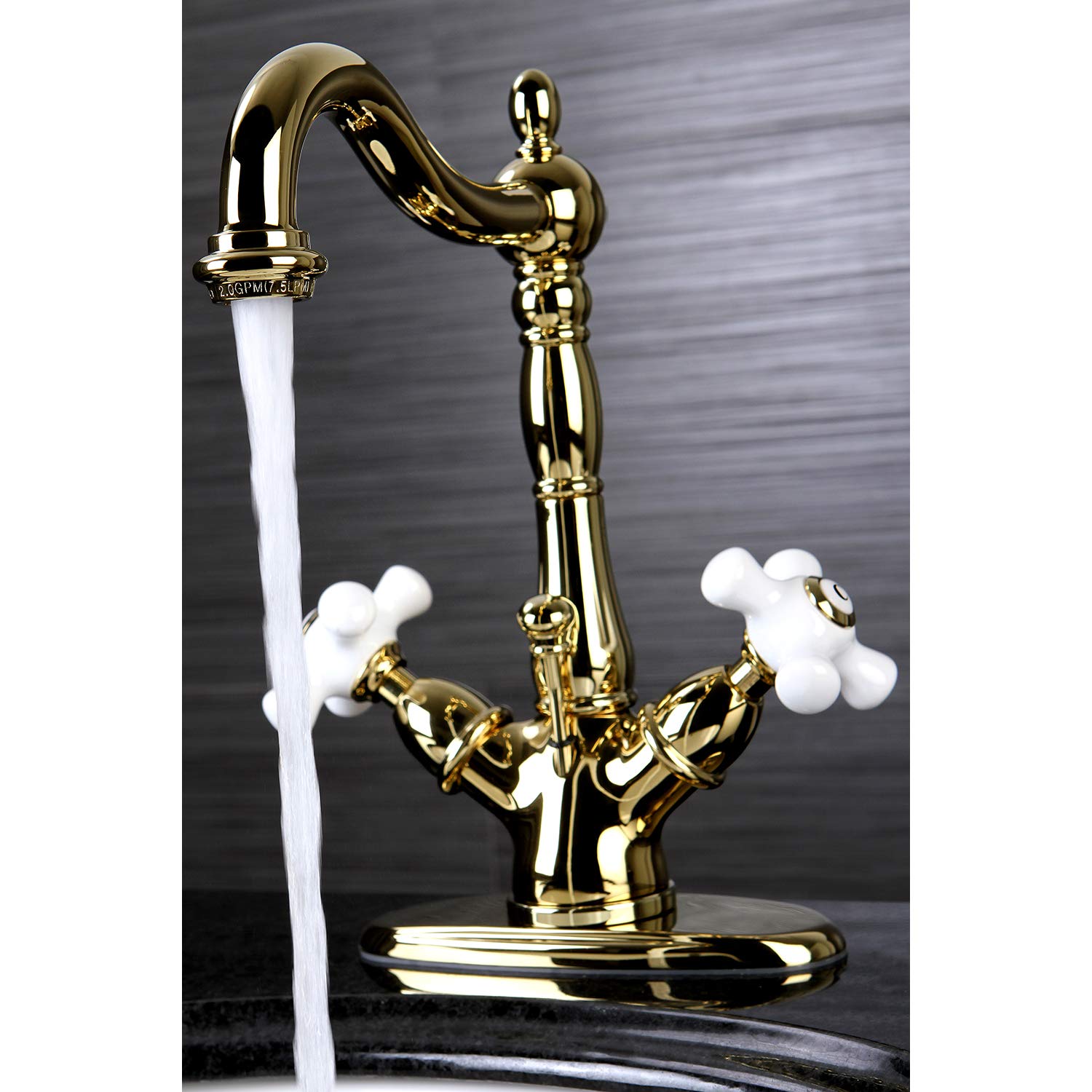 Kingston Brass Waschtisch-Armatur – ölgeriebene Bronze, Deckmontage, 10,2 Cm Mittelsatz, 1,2 GPM