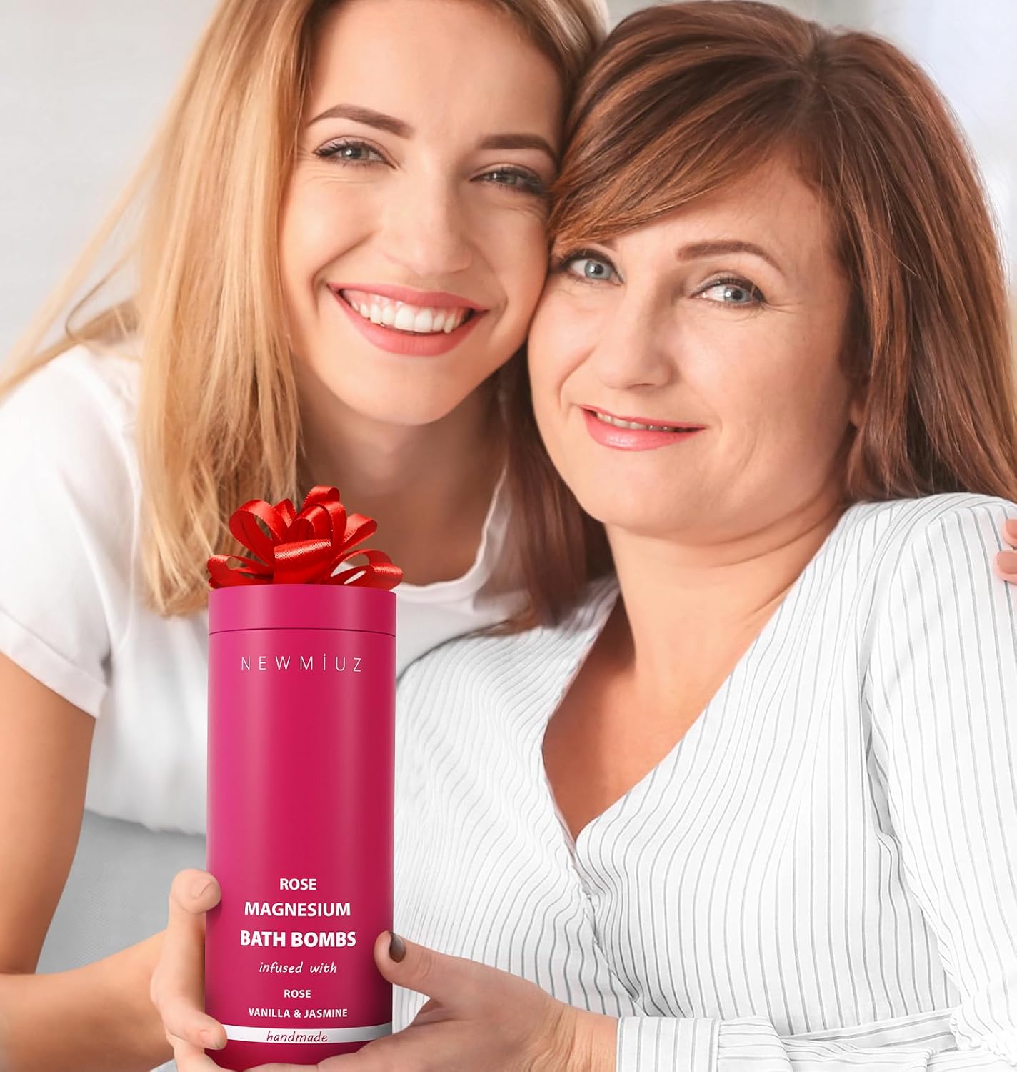 Magnesium Rose Vanilla Bath Bomb Mega Foaming Bubbles Infused with Vanilla Jasmine Luxurious Spa Bath Essentials Nourishing Dry Skin Stress Relief Bath Gift