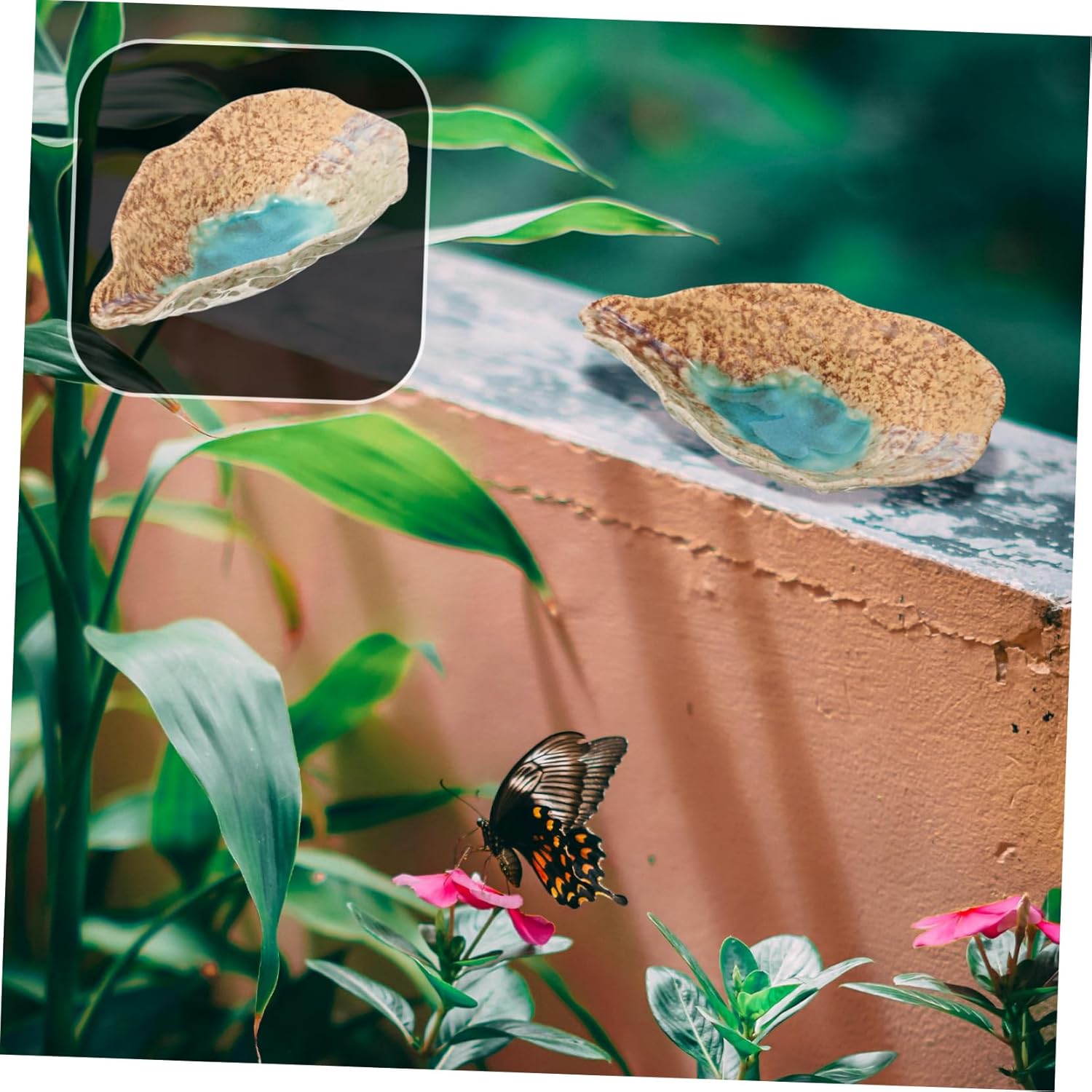 Butterfly Feeder Puddler Bee Water Dish Garden Decor Bird Feeding Tray