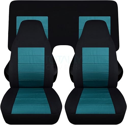 Miniatura 18 de Totally Covers Compatible con cubiertas de asiento para Chevy Camaro 1982-1992: Negro - Juego completo (23 colores) Cupé/Convertible Banco Negro