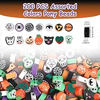 Vista 96 de Pony Bulk Beads - 1100 Pcs for Jewelry & Bracelets Making, Hair & Bracelet Beads (Dark Grey)