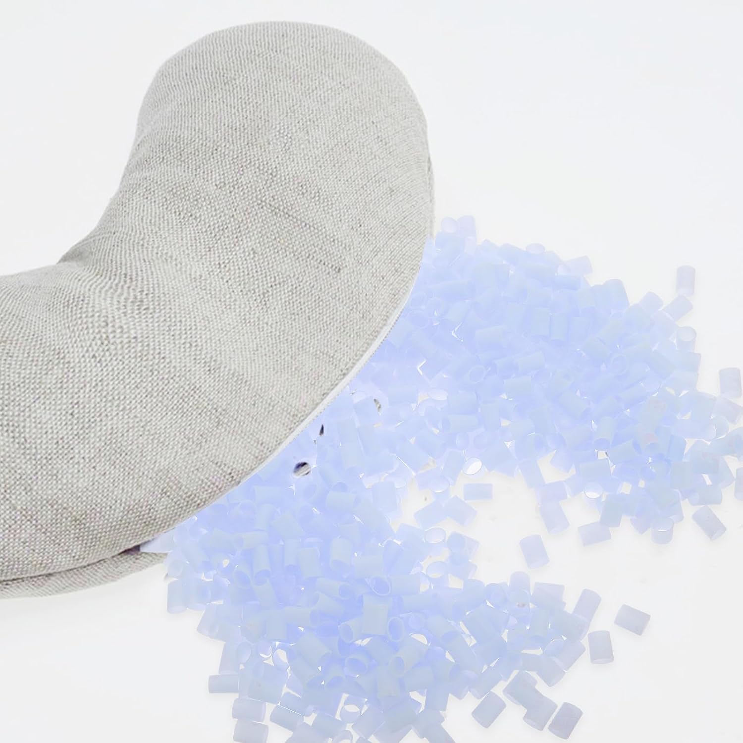 Soft and Comfortable TPE Pillow Stuffing Replacement Tubes with High Elasticity Flexible Pillow Tube Insert Filling for Neck Support and Travel Use