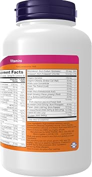 NOW Supplements, EcoGreen Multi Vitamin with Green Superfoods, Iron-Free 180 Veg Capsules
