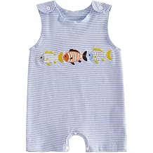 Newborn Infant Baby Boy Summer Outfit Fishing Sleeveless Romper Jumpsuit 3 6 12 18 Months One Piece Clothes