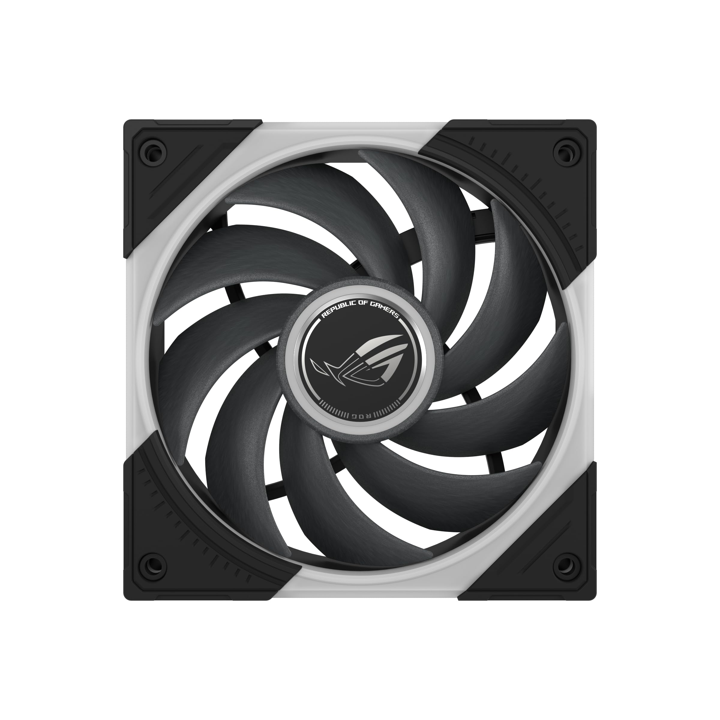 ASUS ROG Eurux GR120 ARGB PWM Lot de 3 ventilateurs PWM de 120 mm, 2600 tr/min, chaîne en marguerite brevetée, éclairage personnalisé, moyeu de ventilateur