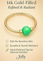 Vista 38 de Anillo de nariz de ópalo Oro ópalo blanco