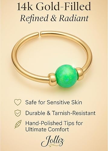 Miniatura 38 de Anillo de nariz de ópalo Oro ópalo blanco