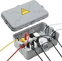 Vista 13 de Hrensaw Caja eléctrica grande para exteriores impermeable (12.5 x 8.5 x 5 pulgadas), cubiertas de salida impermeables IP54 para exteriores