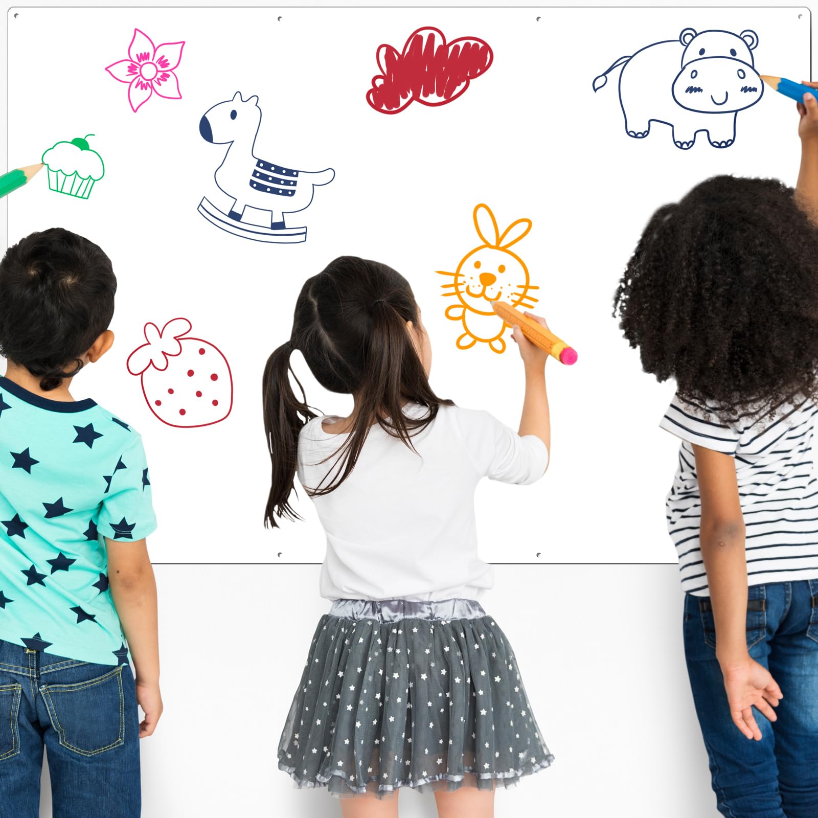 Ireer Magnettafel 60x90 Cm – Stahlpinnwand Mit Schrauben, Trocken Abwischbar Für Büro, Zuhause & Schule