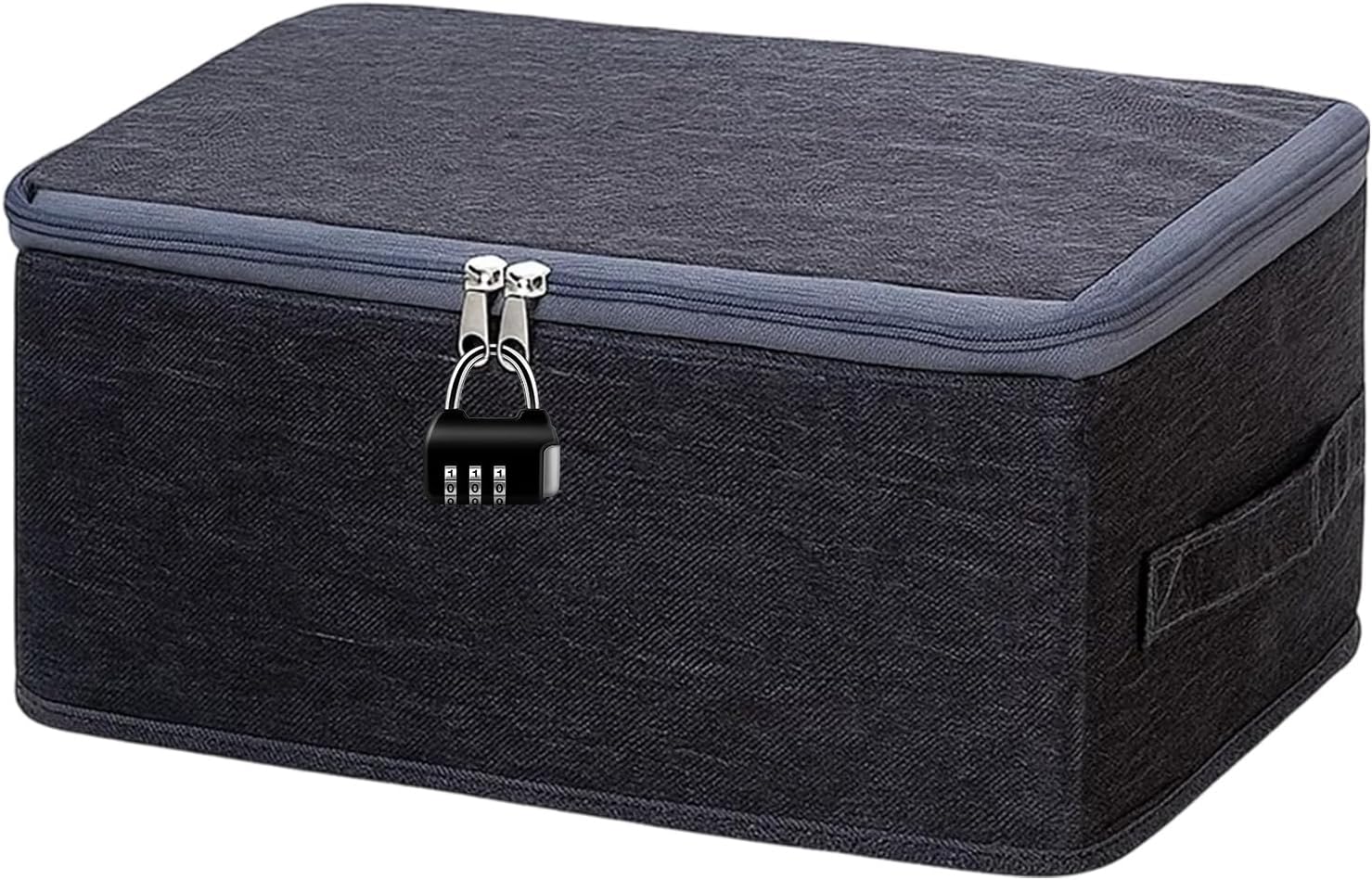 EujRcf 1 Pack Lock Box Set, Lockable Storage Box with Combination Lock ...