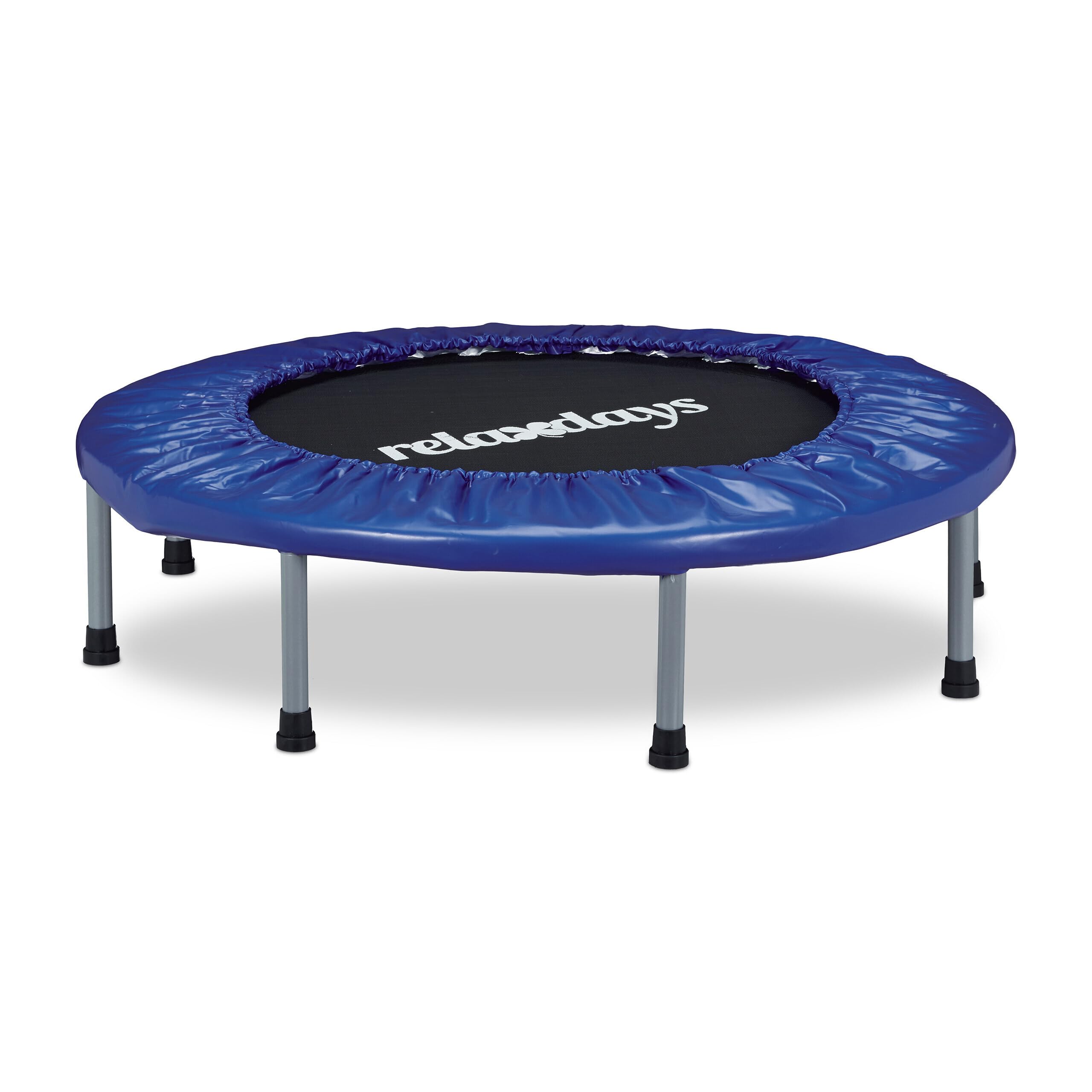 Trampolín de Interior Relaxdays, Ø 95 cm, minitrampolín Plegable hasta 100 kg, Deporte y Gimnasia