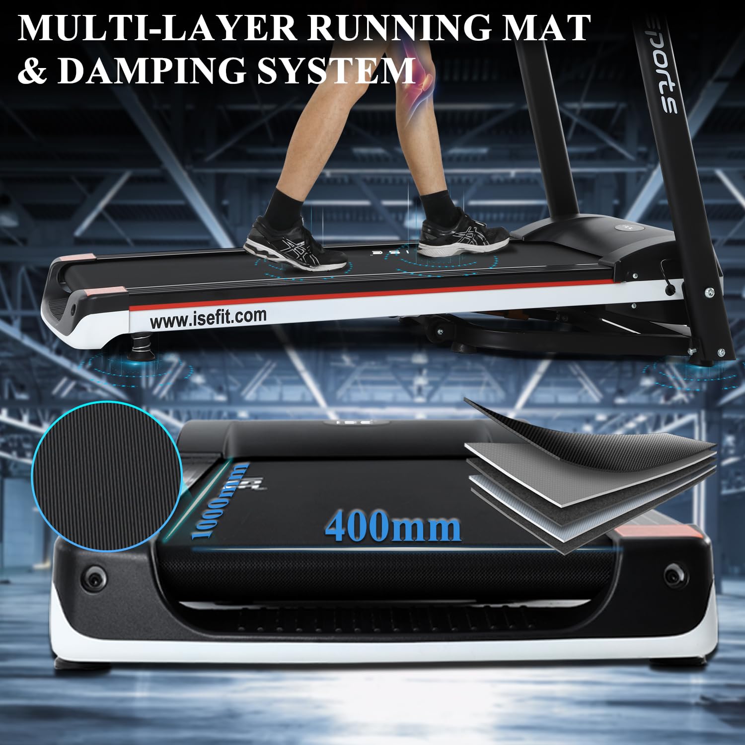 TAPIS ROULANT ELETTRICO NOVONOVA PIEGHEVOLE - Motore 2.0HP, 12 Programmi, Inclinazione Regolabile - Per Casa - Foto 7