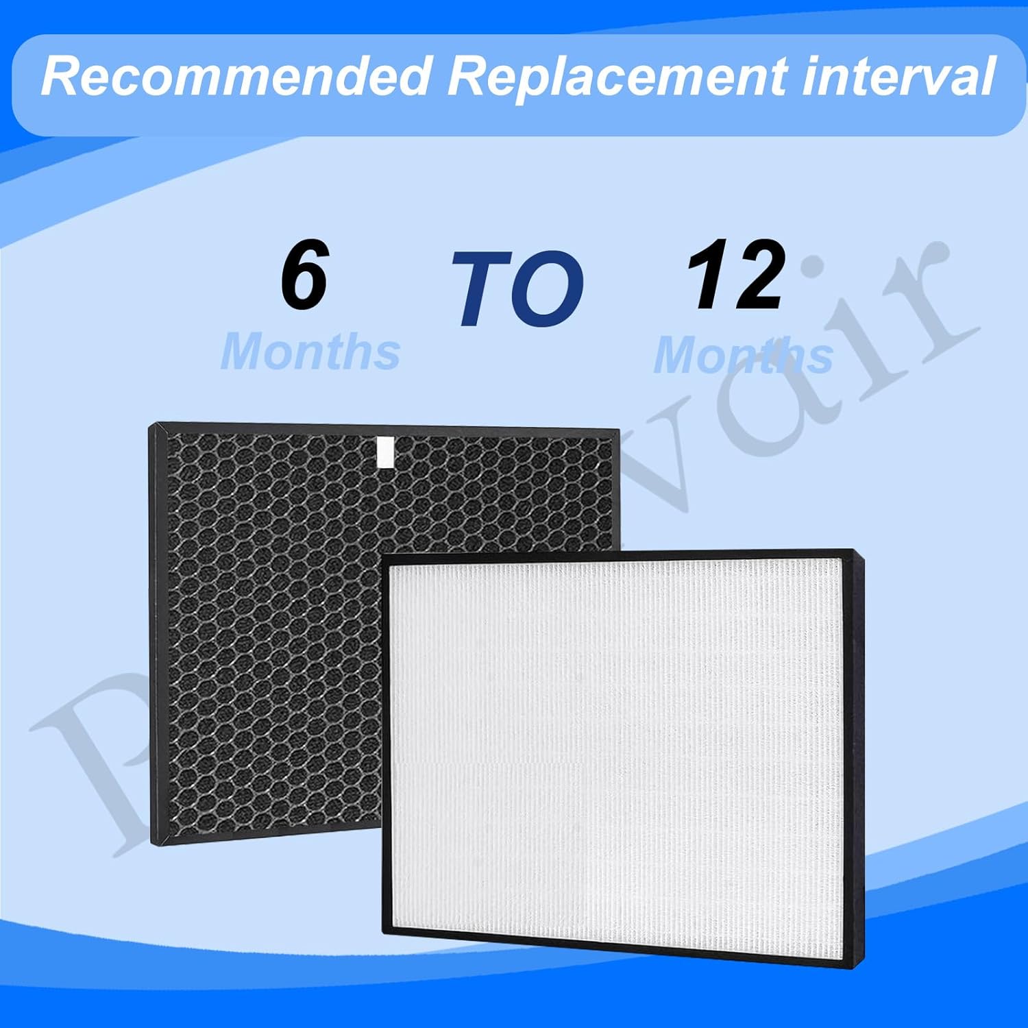 SPA-421A Replacement Filter Model Compatible with Rabbit-Air BioGS Classic SPA-421A SPA-582A, H13 HEPA + Activated Carbon Filter