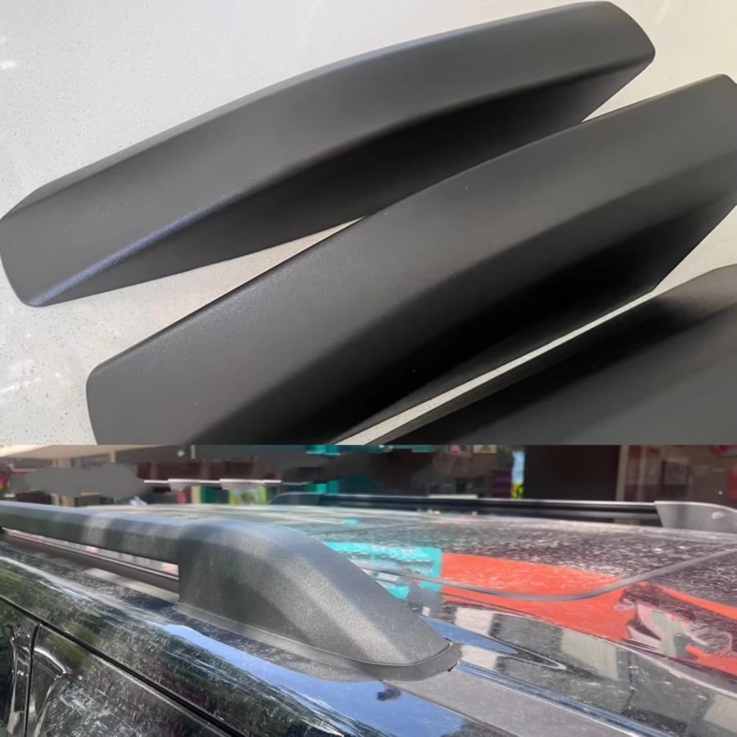 Roof Rack Rail Cap Compatible with GWM for Tank 300 2020 2021 2022 2023 2024 4pcs Car Roof Rack Cover Luggage Bar Part Rail End Shell Cap Trim Shell(Rear Left)
