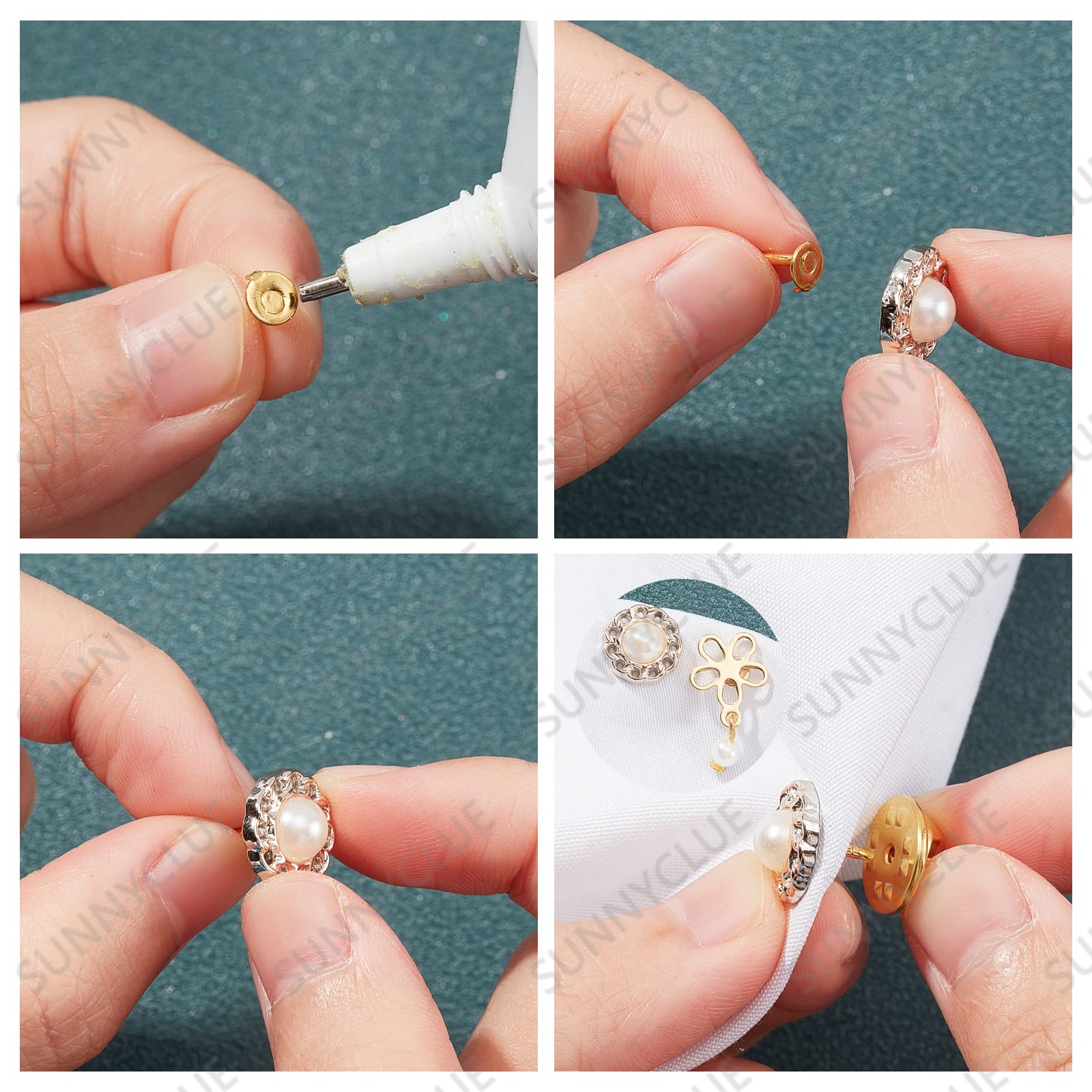 120 Pièces Fermoirs Et Broches - Papillon, Barrette - Pour Bijoux, Badges, Artisanat - Argent Et Or
