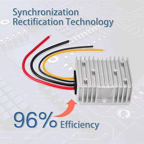 Miniatura 6 de Convertidor elevador de voltaje de 12 V a 48 V CC para Starlink, ELFCULB 3A 144 W de fuente de alimentación de refuerzo de voltaje regulartor