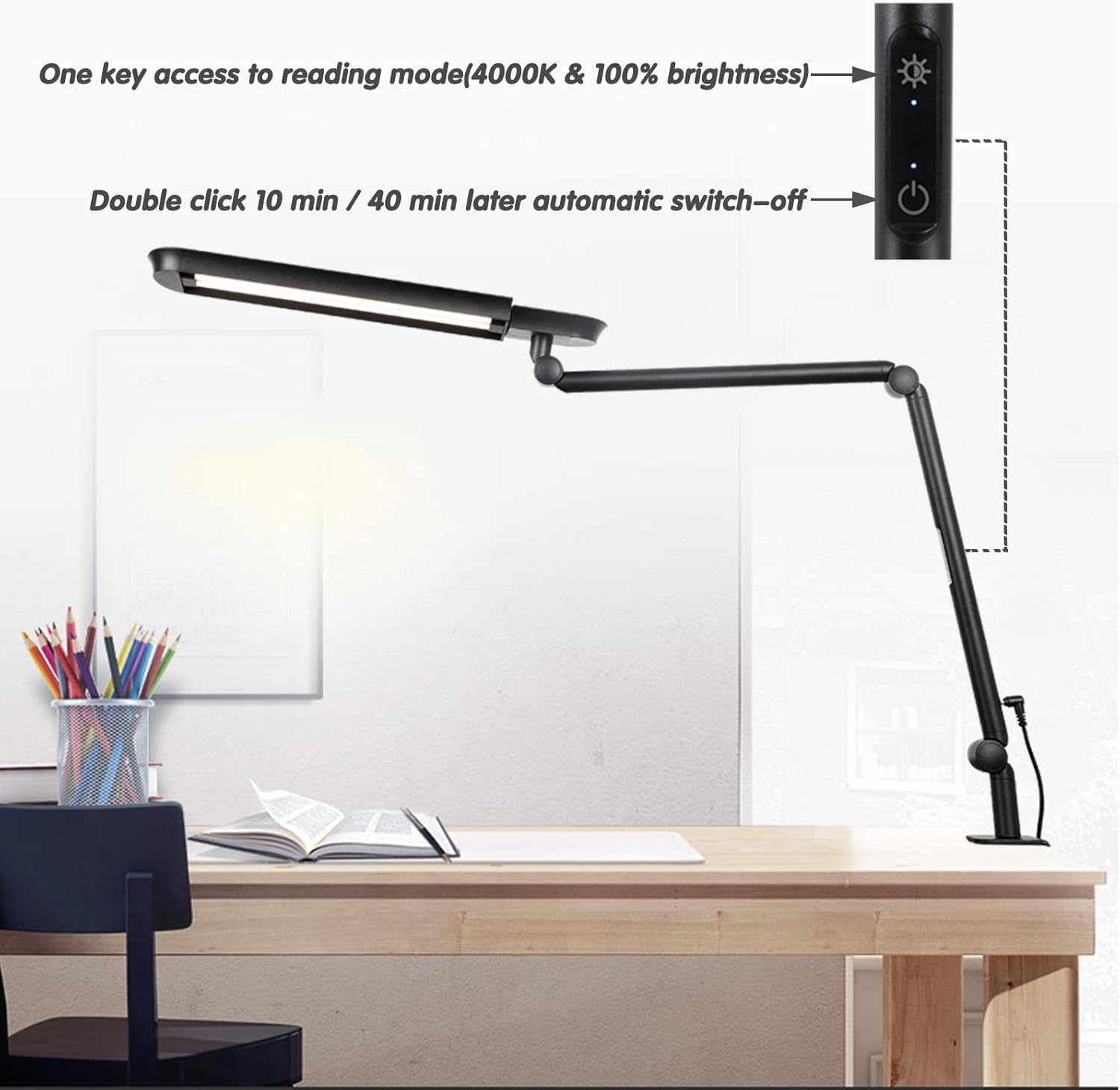 Review LED Desk Lamp with Clamp, 18W Eye-Caring Swing Arm Table Lamp, Stepless Dimming and Adjustable Color Temperature,Modern Architect Lamp with Memory and Timing Function for Study, Work, Home, Office Super Cheap 🛒 LED Desk Lamp with Clamp, 18W Eye-Caring Swing Arm Table Lamp, Stepless Dimming and Adjustable Color Temperature,Modern Architect Lamp with Memory and Timing Function for Study, Work, Home, Office