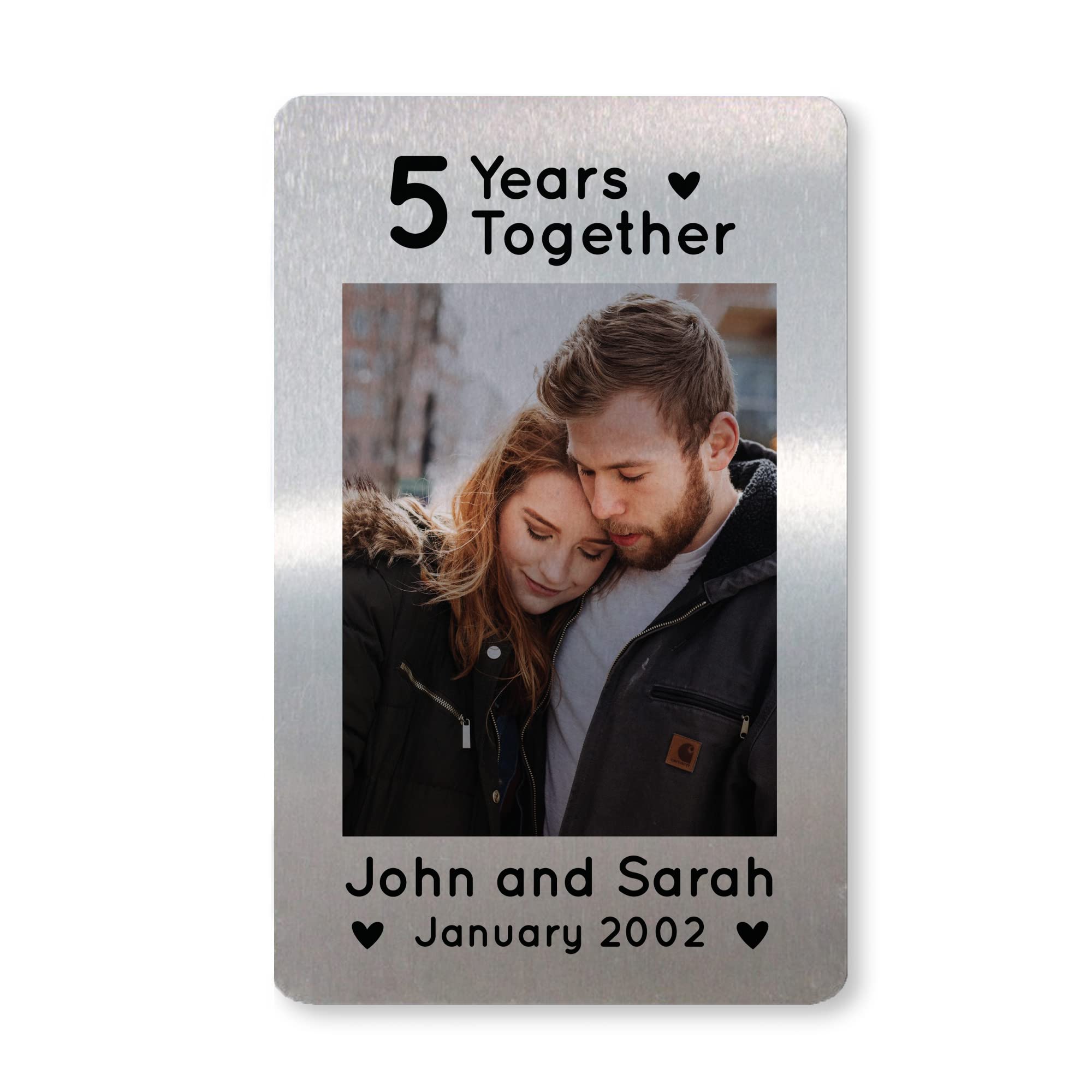 1st 2nd 3rd 4th 5th 10th Anniversary Personalised Wallet Card For Him Her Keepsake Gift
