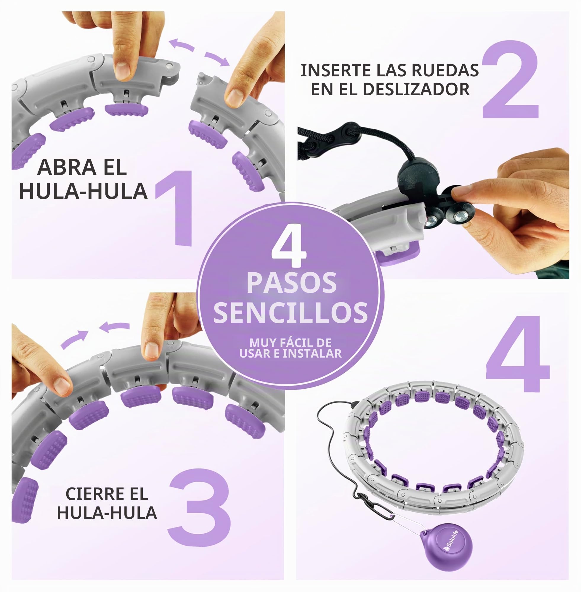 Hula Hoop Niña para Fitness: Diseño Único, Fácil y Ajustable. ¡Diversión Garantizada! Hula Hoop para Adultos Disponible: Ejercicio Divertido y Saludable para Todas Las Edades.