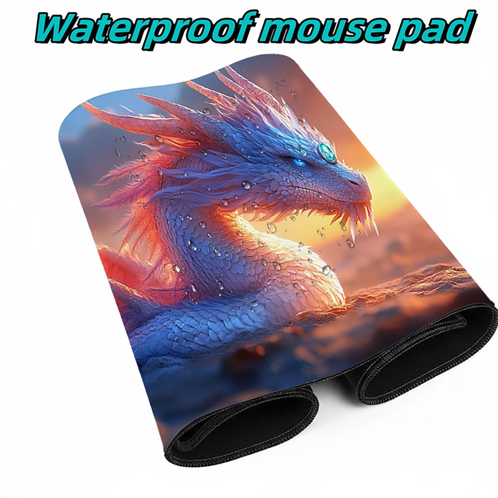 Smok podkładka pod mysz podkładka pod mysz dla graczy podkładka pod mysz zwierzę podkładka pod mysz zszyte krawędzie ulepszona dokładność i szybkość do dekoracji domu biura PC przenośny komputer gracz