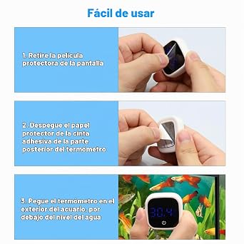 Aquarium Thermometer, Mini Digital Thermometer, LED Display, High Precision Temperature Sensor, Suitable for Freshwater Marine Aquariums