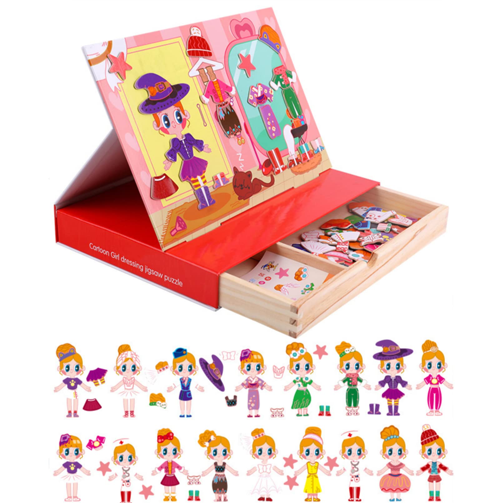 Buy AM ANNA Dress Up Toys for Little Girls,Wooden Dress Up Box