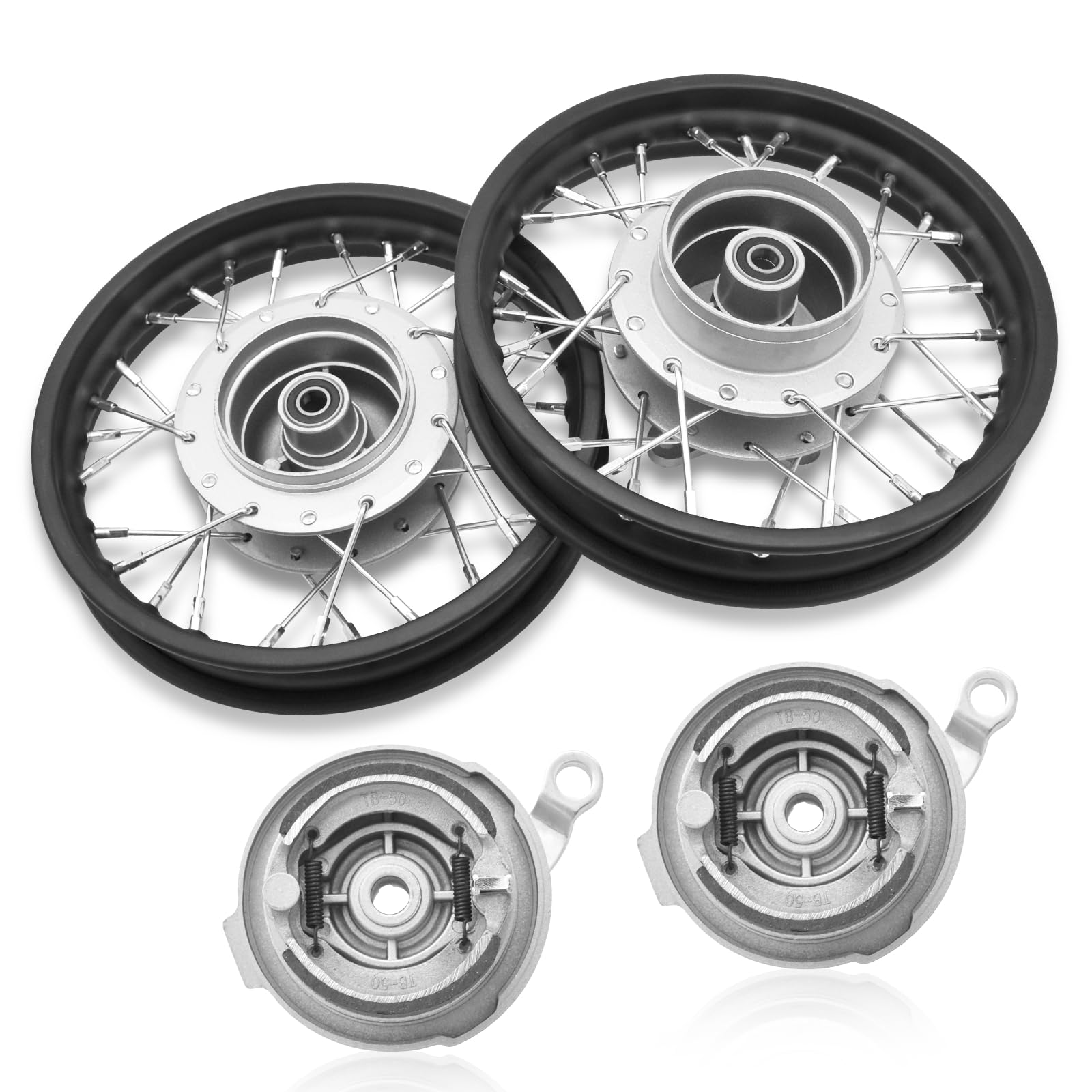 10" Front 2.50-10 Tire Wheel Axle Brake Pit Bike For CRF50 XR50 70cc SSR 110cc E