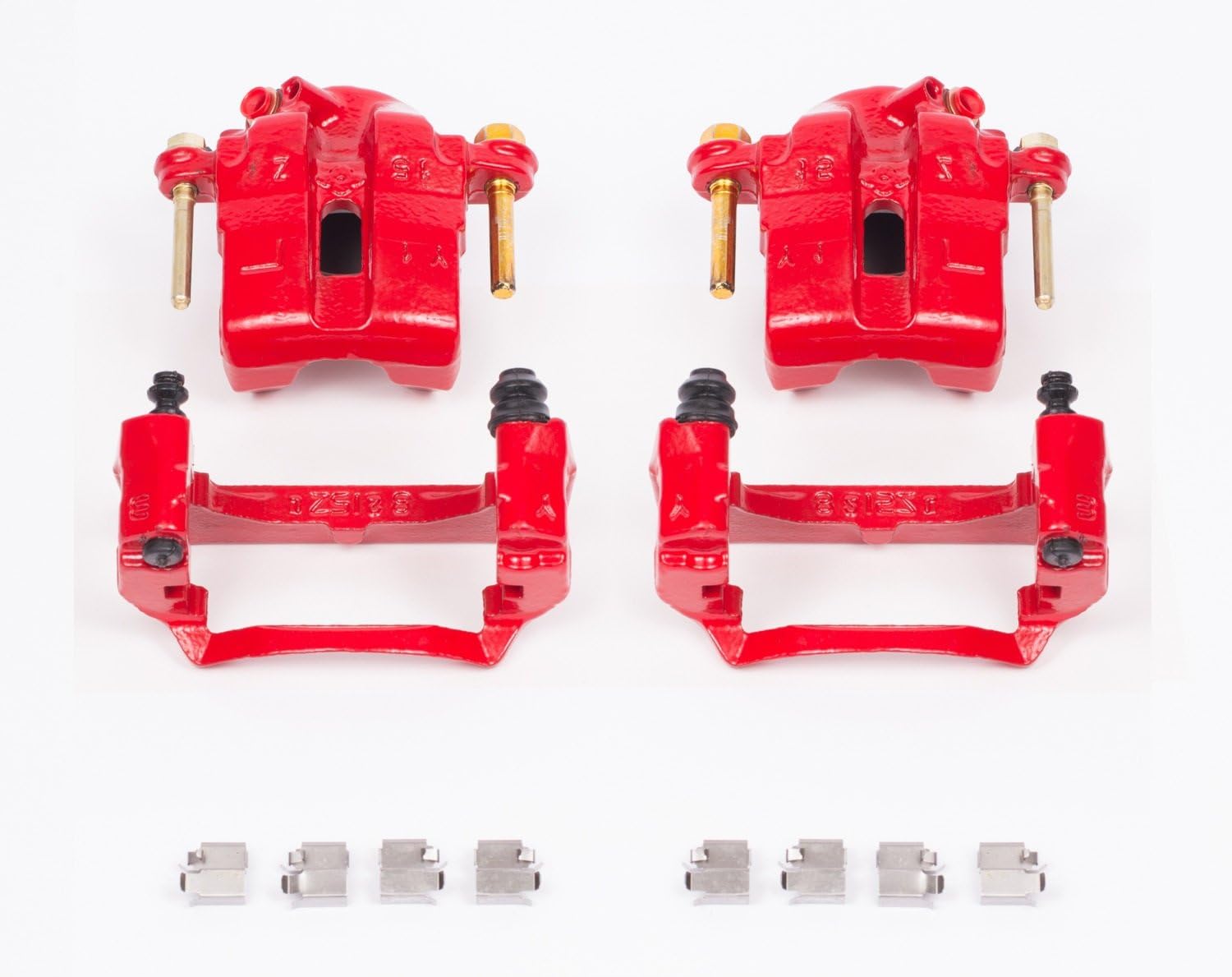 Power Stop Front S1704 Pair of High-Temp Red Powder Coated Calipers For Mazda Miata 1994-1997, Mazda Miata 1999-2005 [Model Specific]