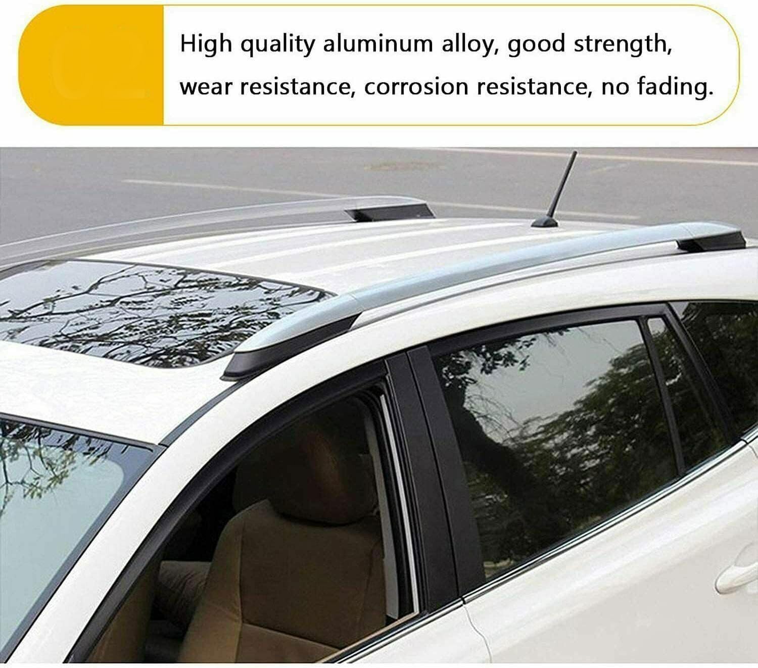 Aluminum Roof Rack for RAV4 RAV-4 2013-2018 crossbars for Secure Luggage Cargo Storage Durable for Travel Adventures Sliver(2PCS)