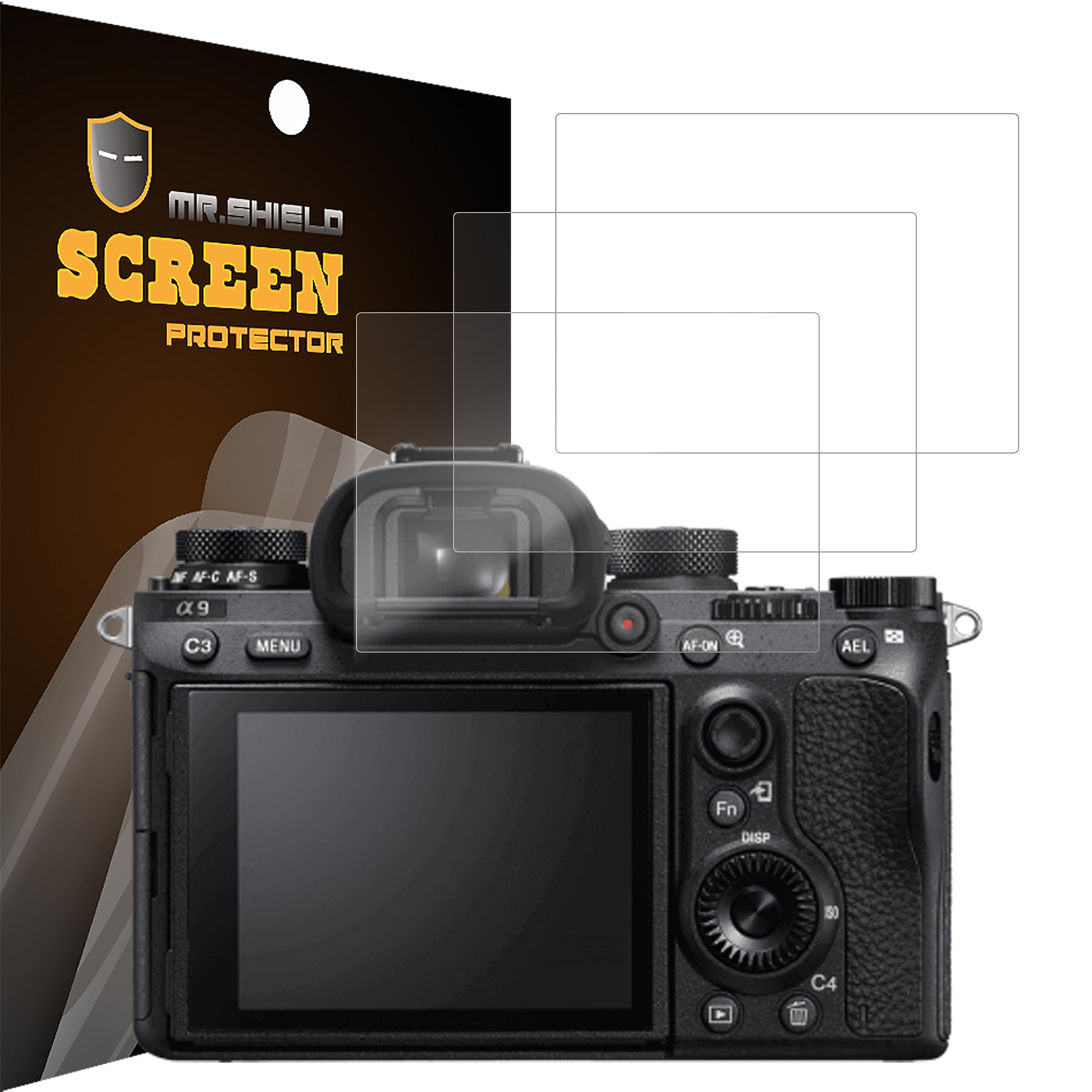 Mr.Shield [3-Pack] Screen Protector For Sony Alpha a7RIII a7RIV A7R3 A9 A7RII A7SII A7III RX100 Camera [NOT fit For A7IV Camera] Premium Clear Screen Protector (PET Material)