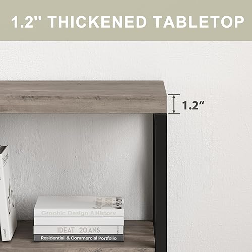 Miniatura 7 de Mesas de consola para entrada, mesa de entrada, mesa de sofá de 55 pulgadas, estrecha y larga para sala de estar, mesa de sofá, mesa de pasillo,